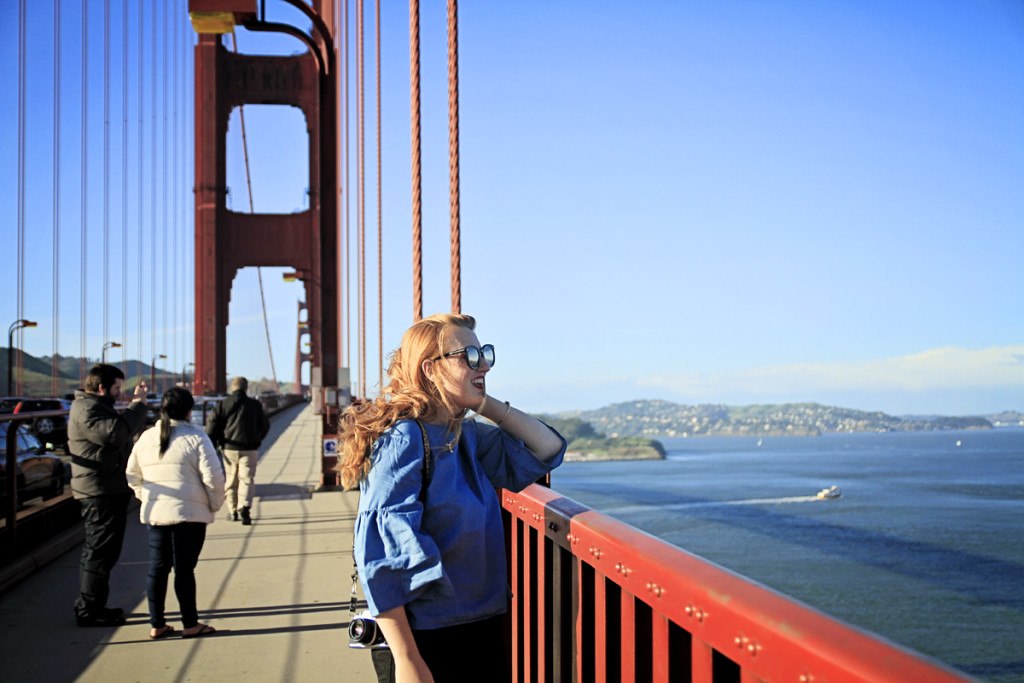 Walking Across The Golden Gate Bridge