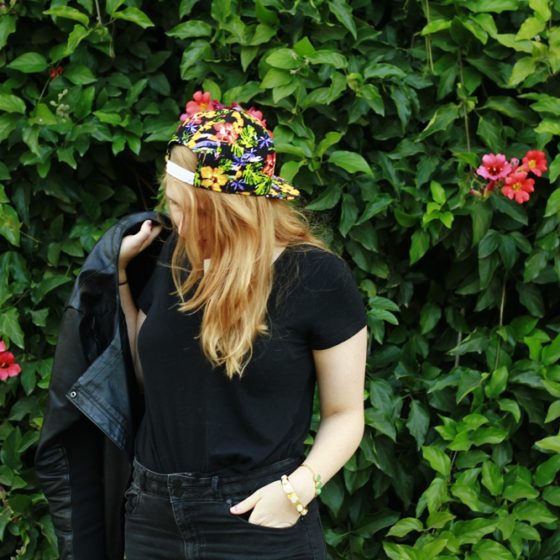 Floral baseball cap