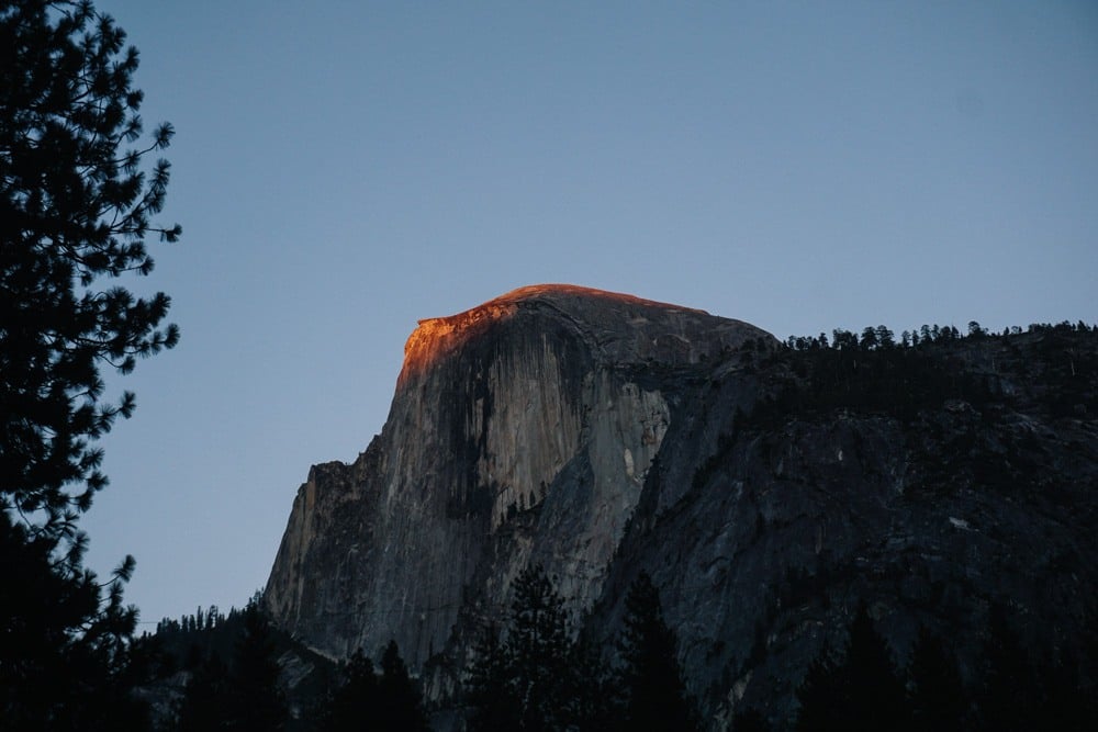 Half Dome at sunset