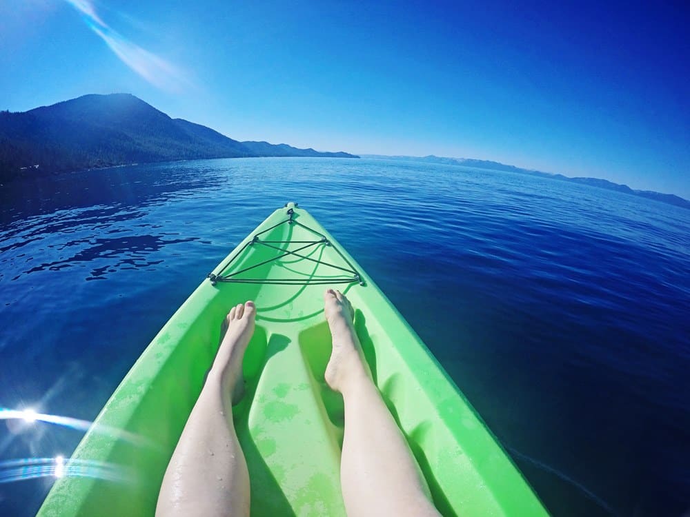 kayaking lake tahoe GoPro