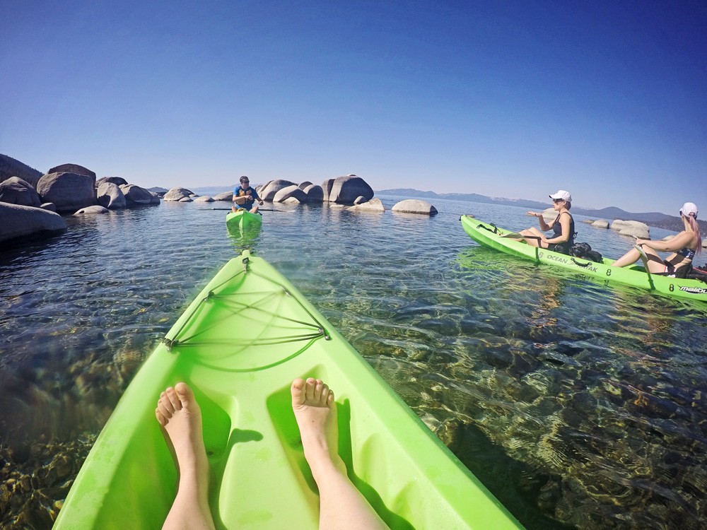 kayaking lake tahoe GoPro