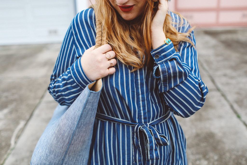 Blue Striped Dress Gap
