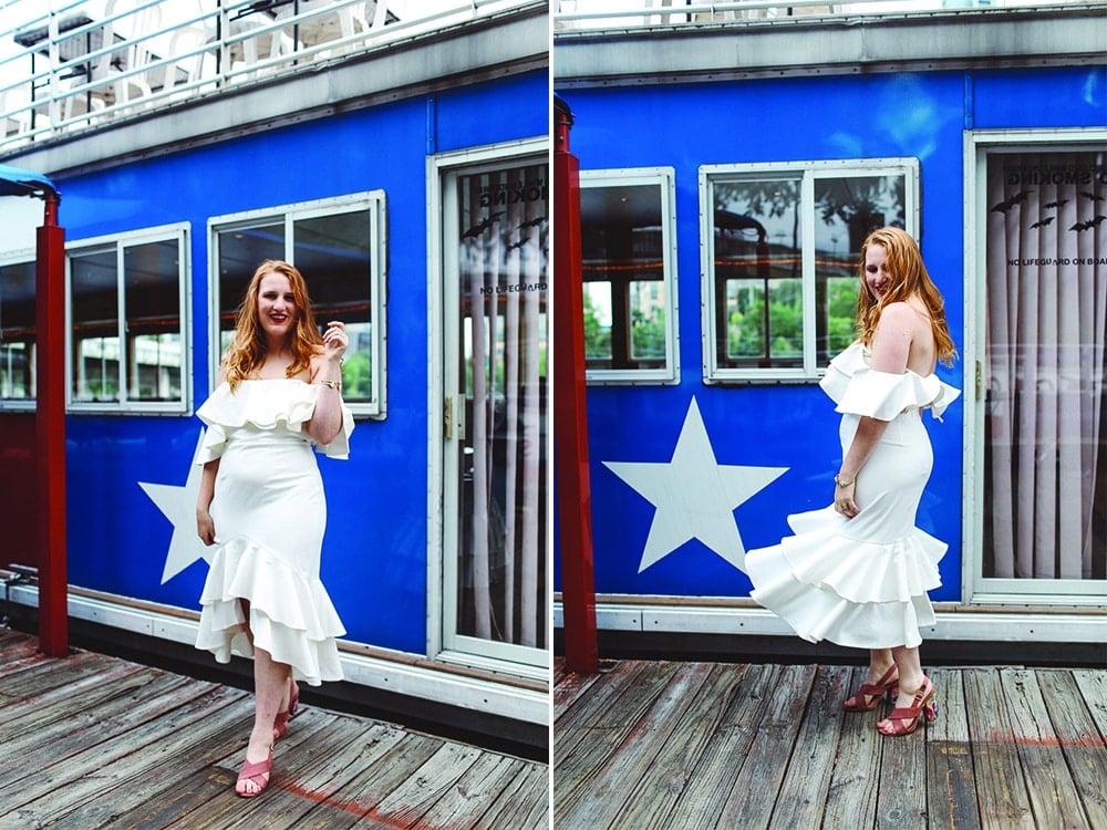 White Custom Dress from Fame and Partners