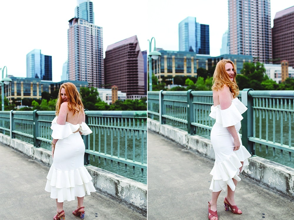 White Custom Dress from Fame and Partners