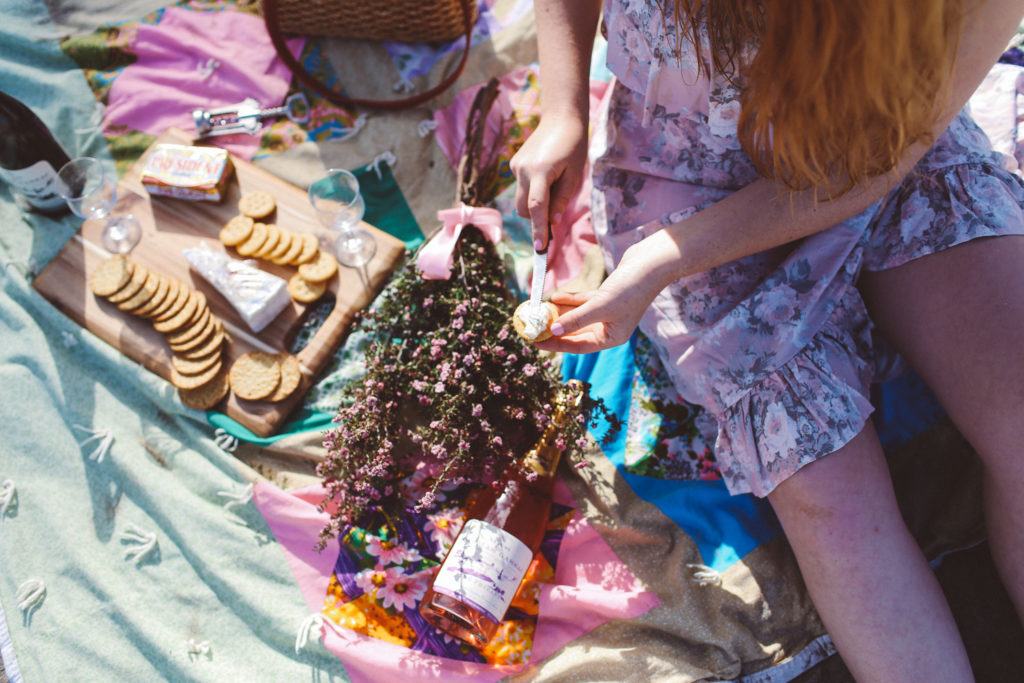 california beach picnic