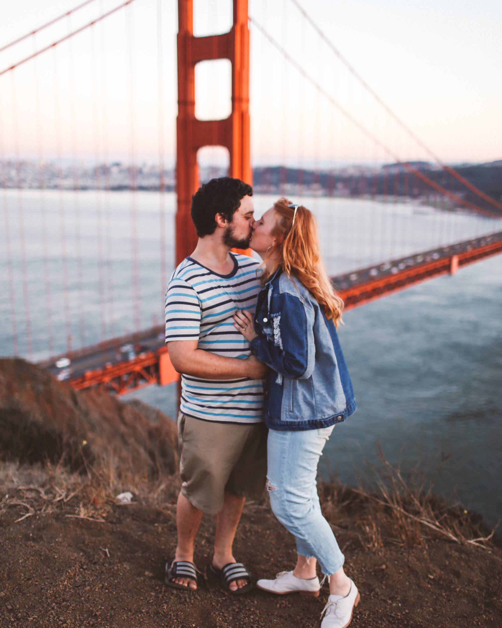 View of Golden Gate Bridge from Golden Gate Bridge Vista Point at