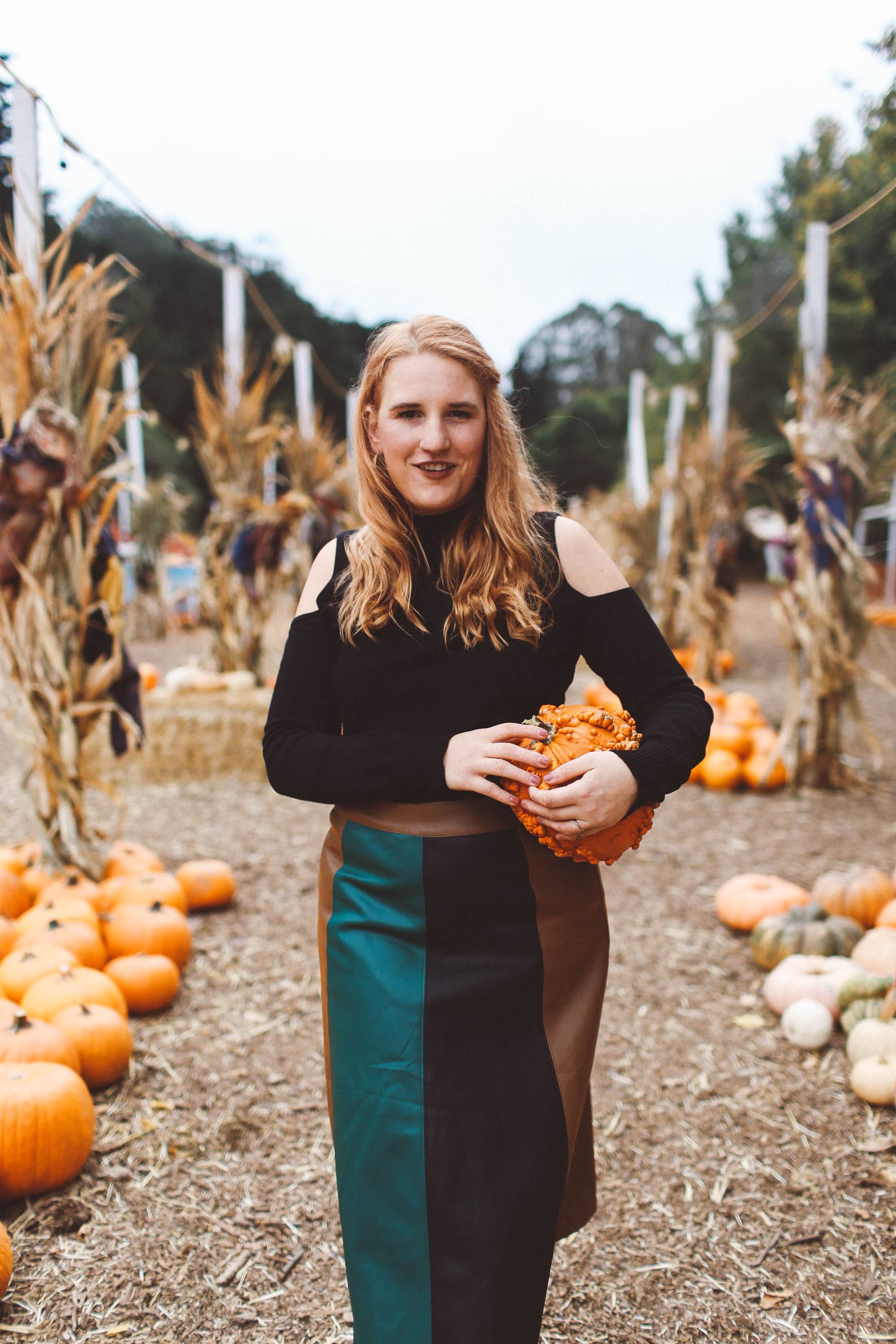 Panel skirt pumpkin patch woman san francisco