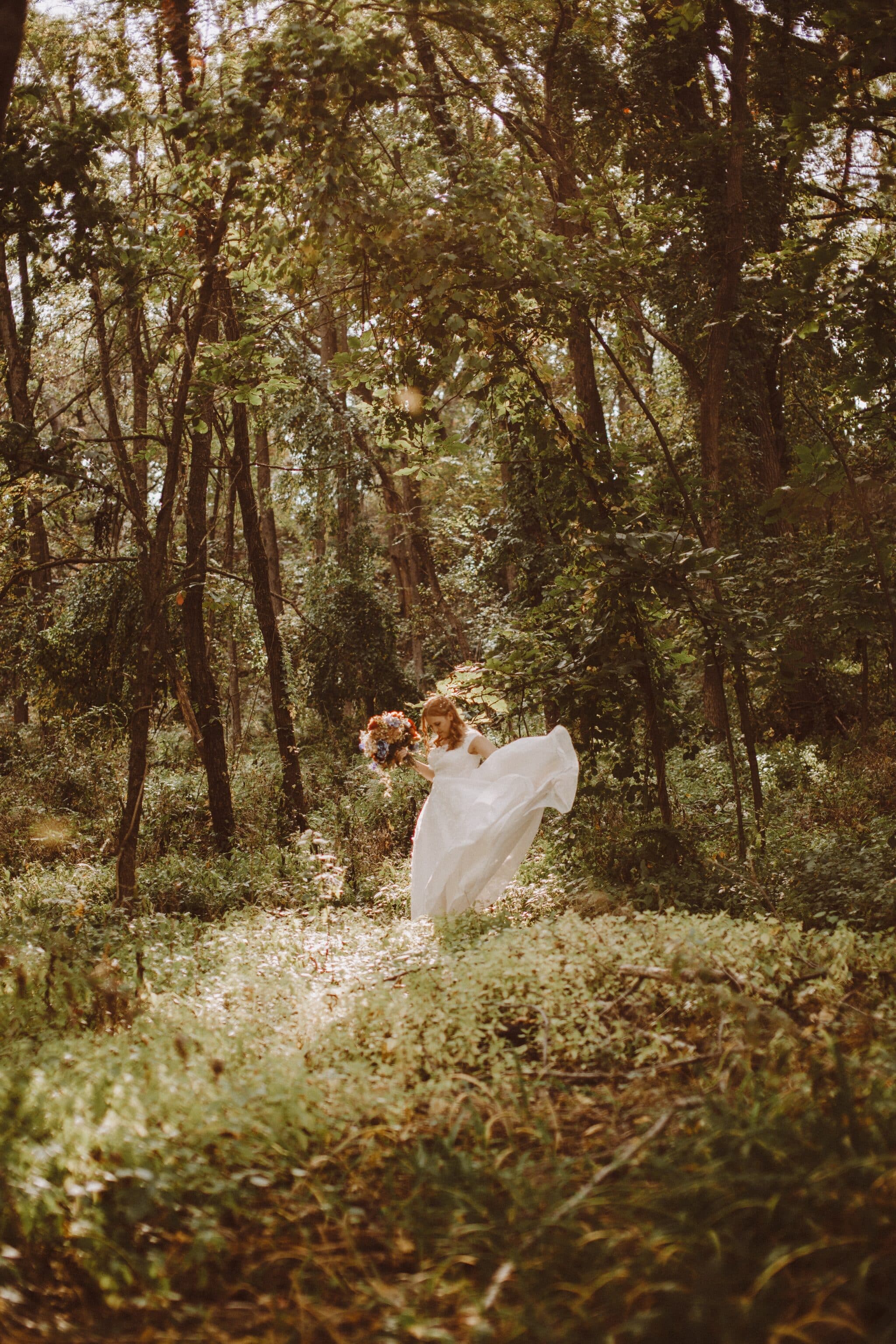 woods bride wedding