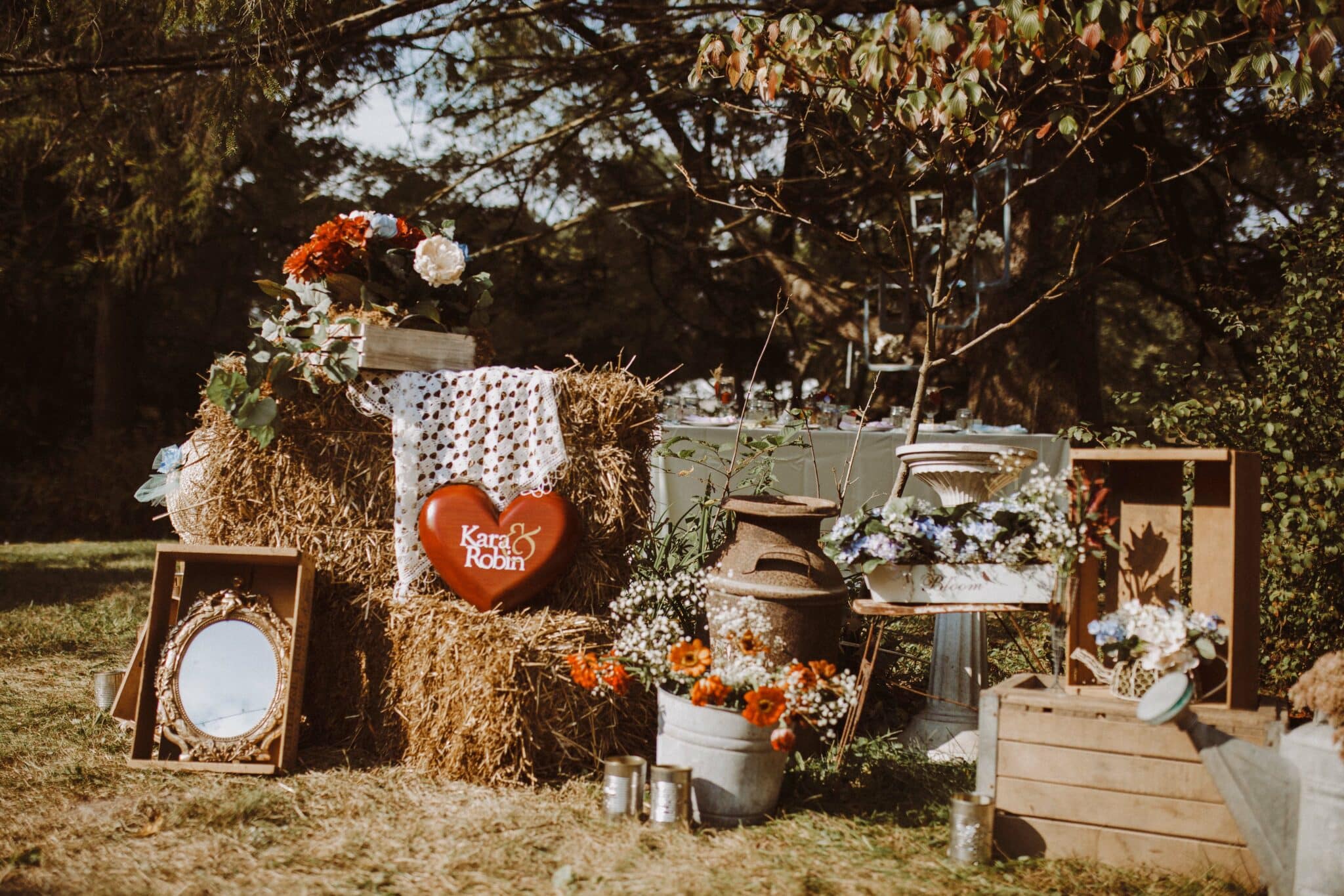 wedding decor boho farm rustic