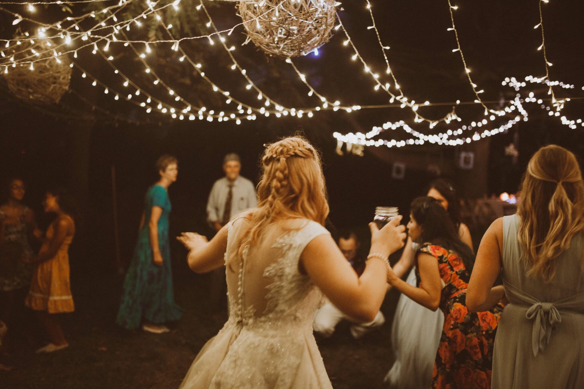 bride dancing wedding beer