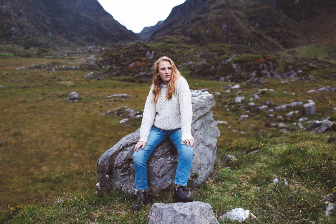 ring of kerry ireland white sweater