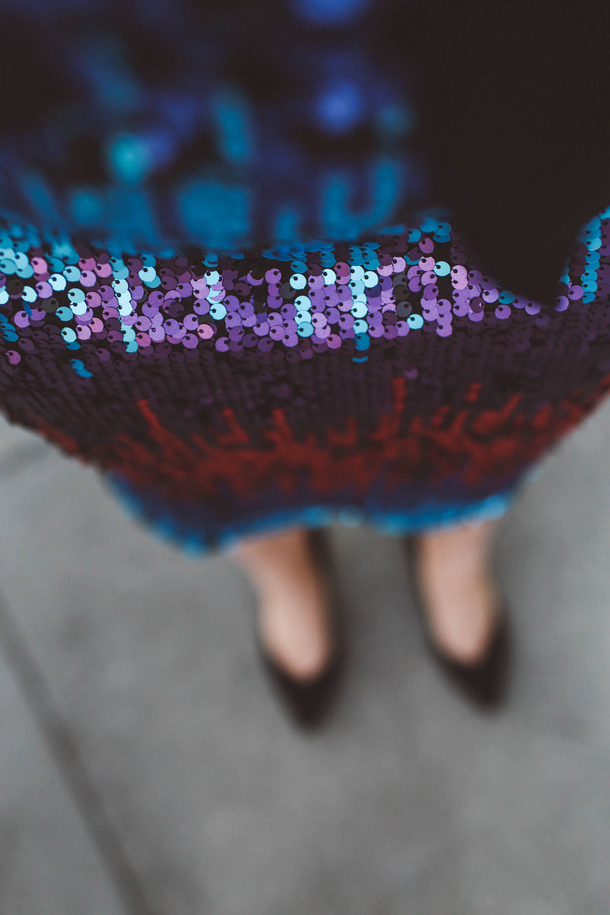 ombre sequin skirt