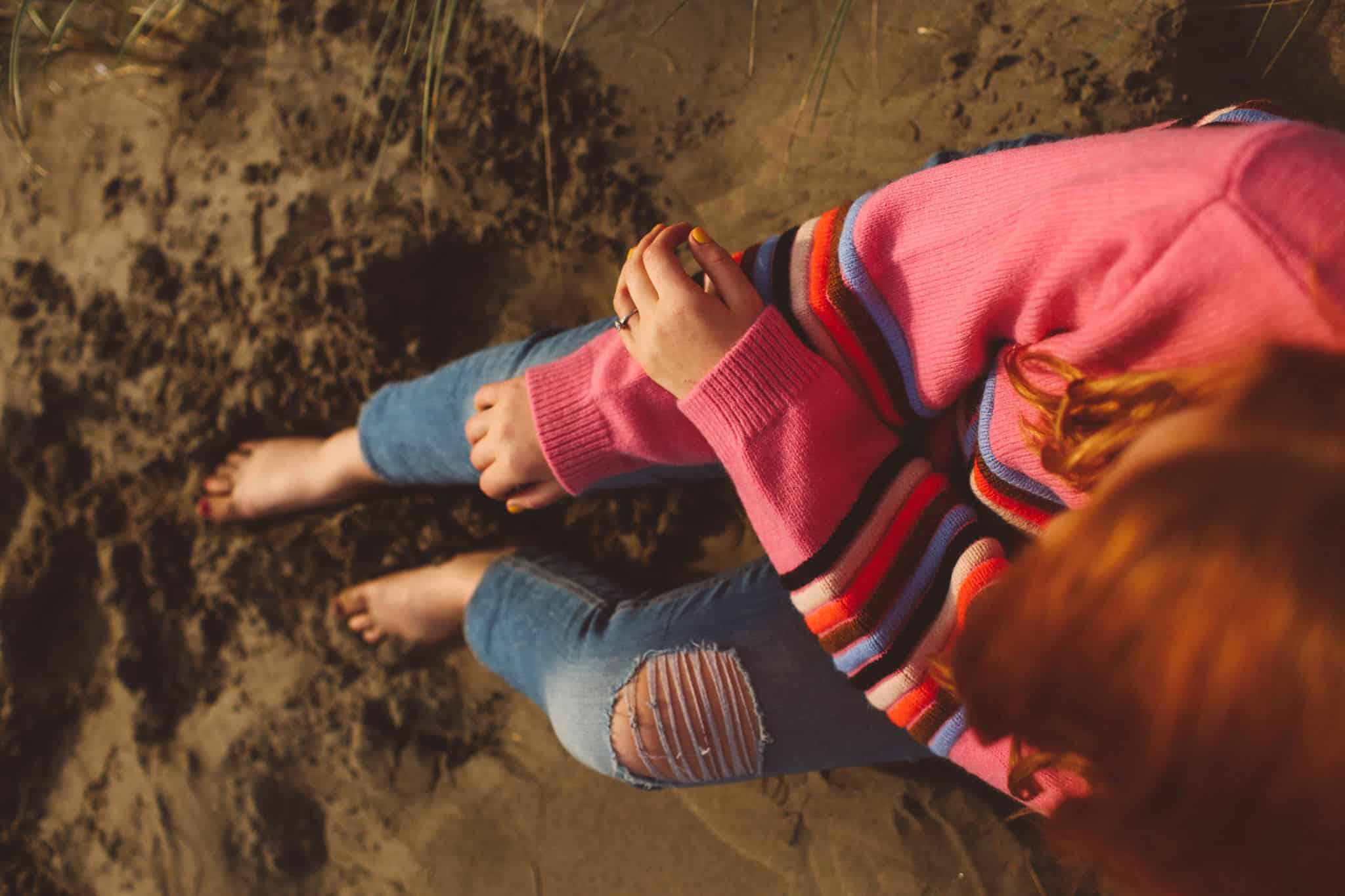 rainbow sweater womens, pink, stripe, beach