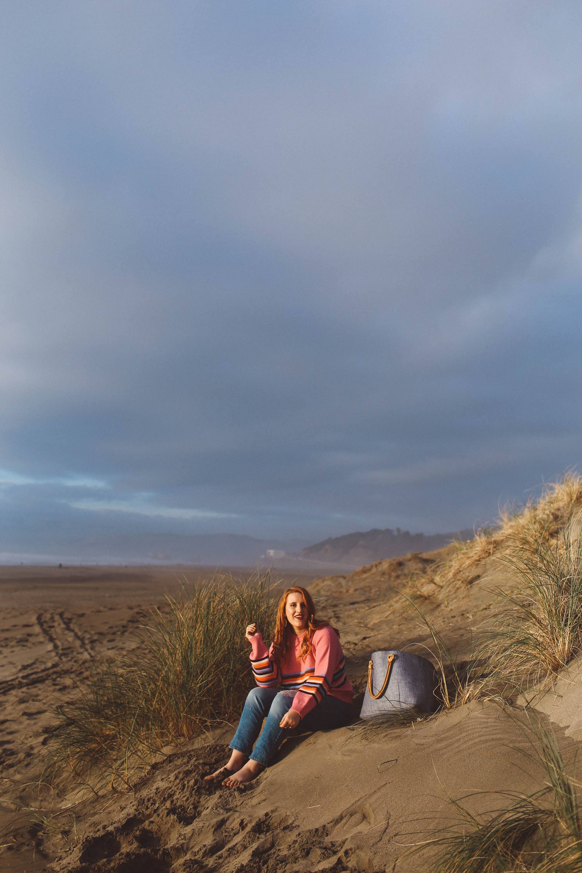 rainbow sweater womens ocean beach san francisco