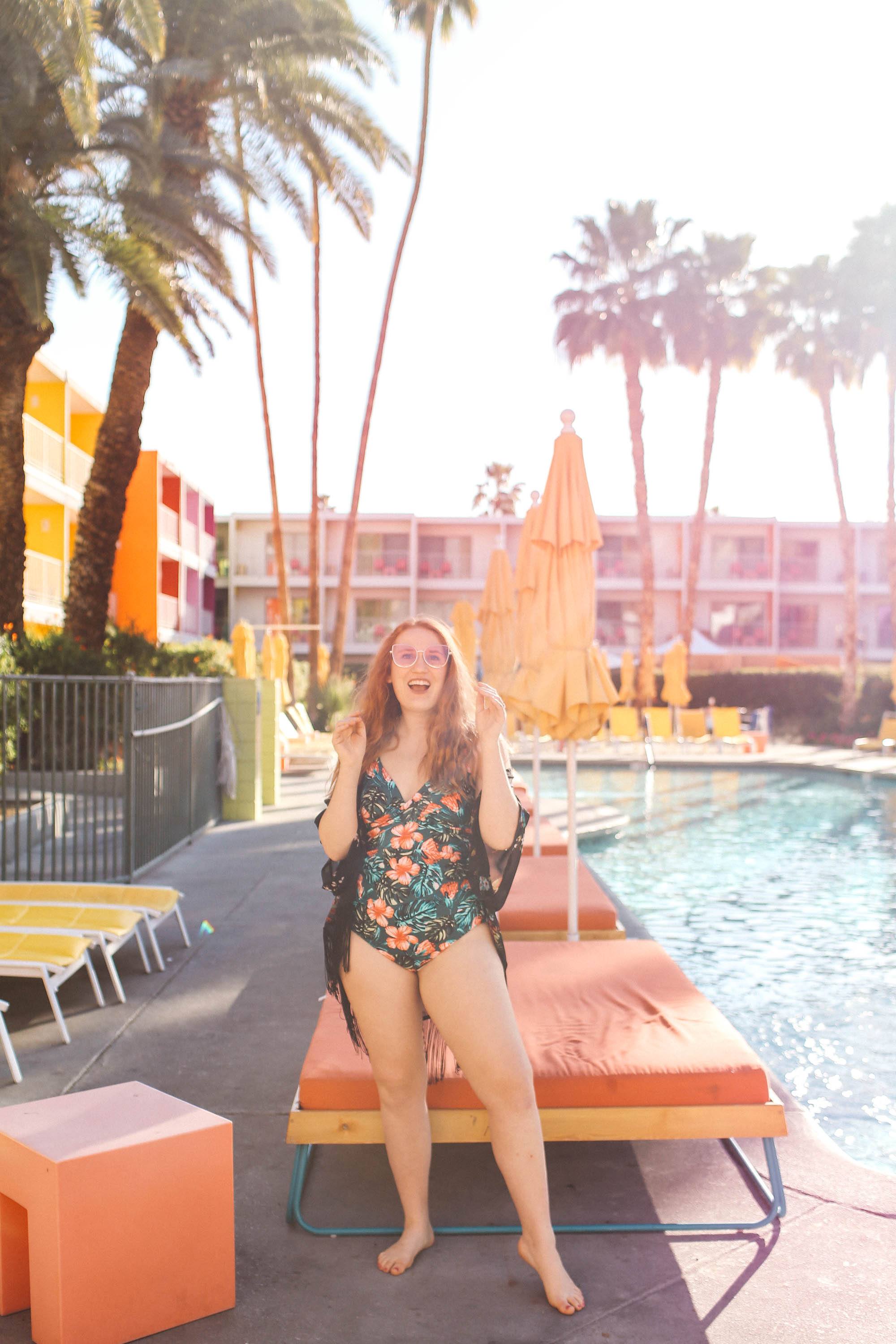 palm springs hotel pool saguaro