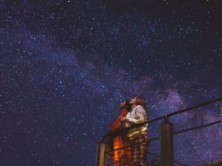 starry night long exposure