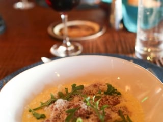 Dinner plate at the Newport Ranch in Mendocino