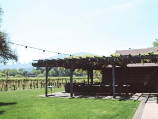 Outdoor area and grape vines at a Napa Valley Winery