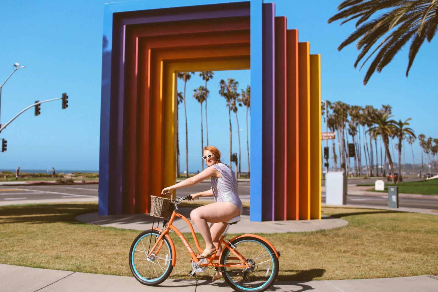 Biking Around Santa Barbara In This Cute Swimsuit