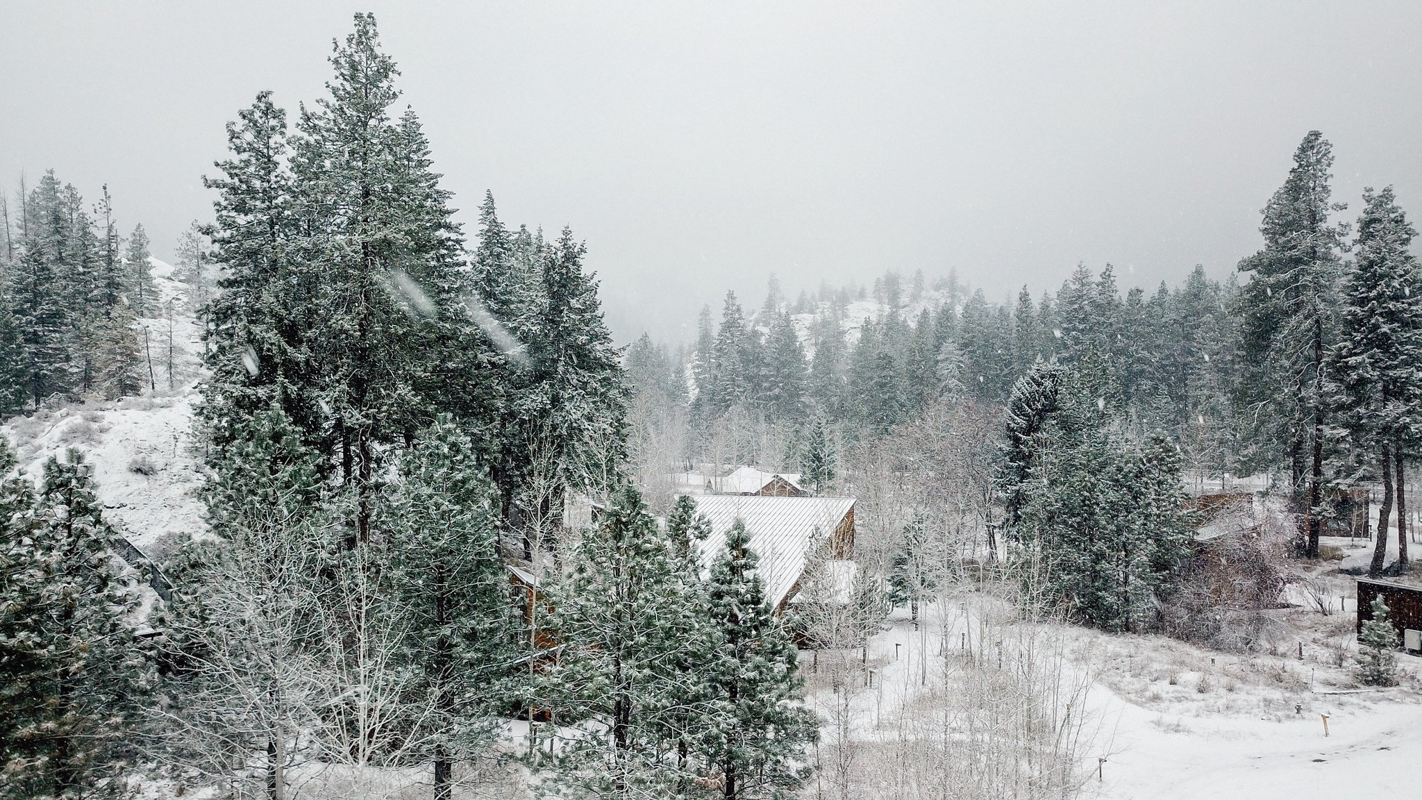 Sleeping lady resort in the snow