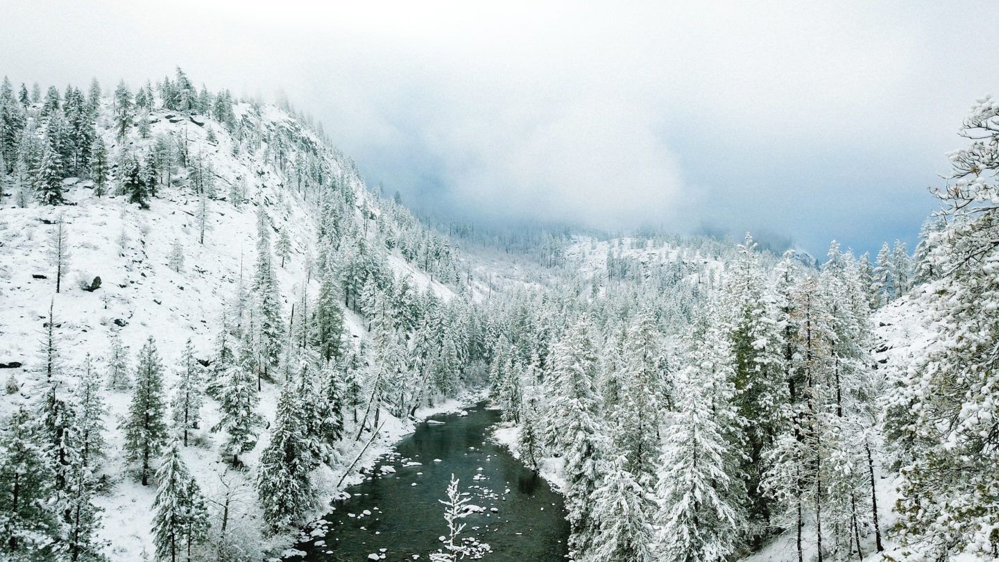 Cascade Mountains in the snow
