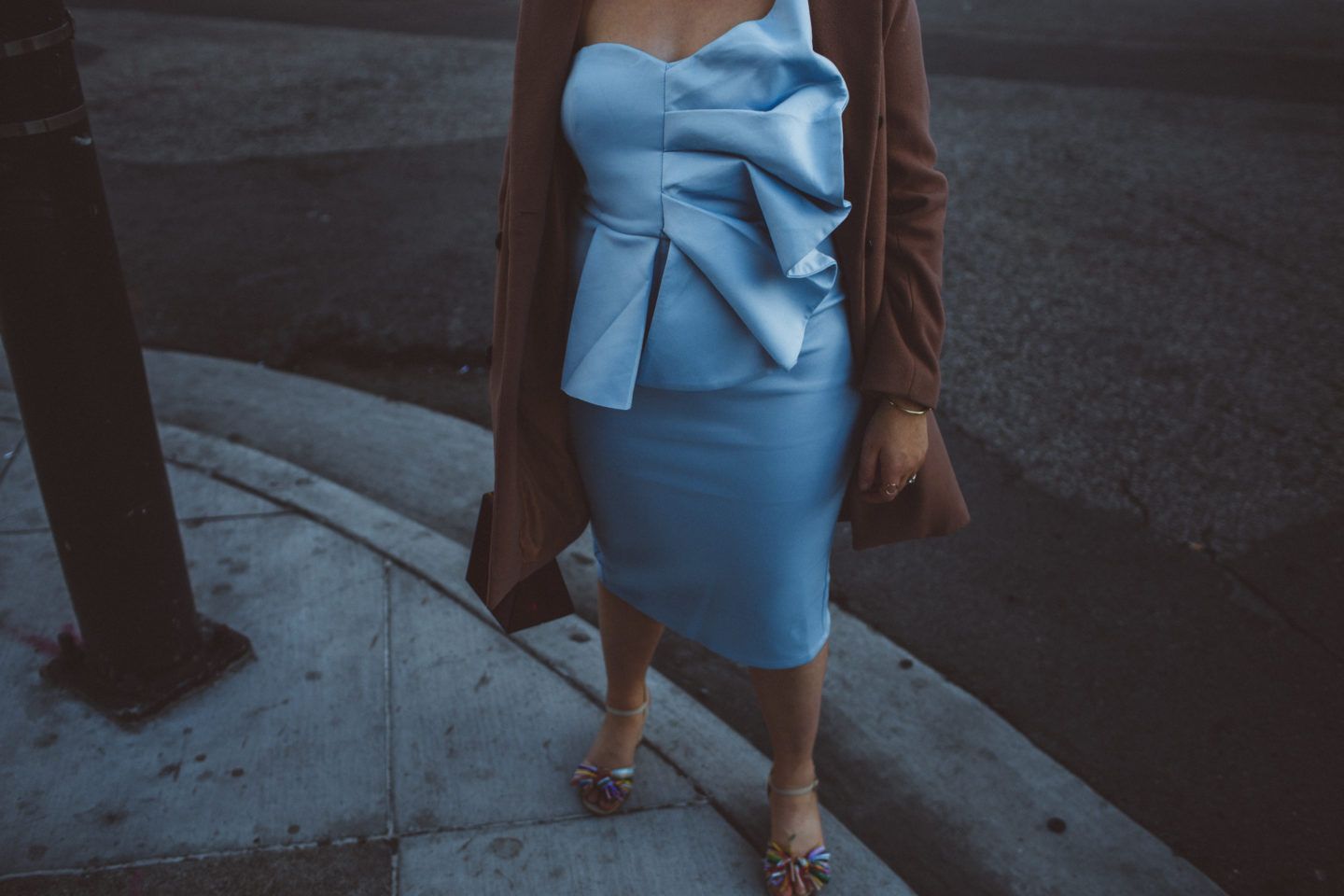 Stunning Baby Blue Fan Dress