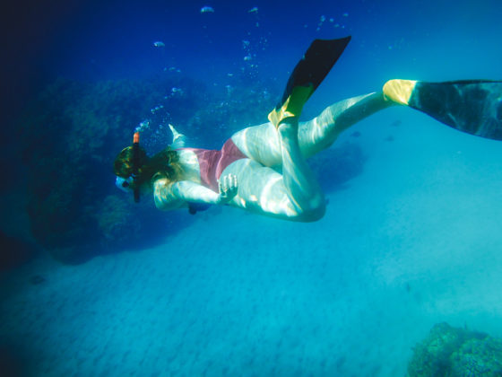 Snorkel Maui Hawaii Cruise - woman snorkeling in coral reef