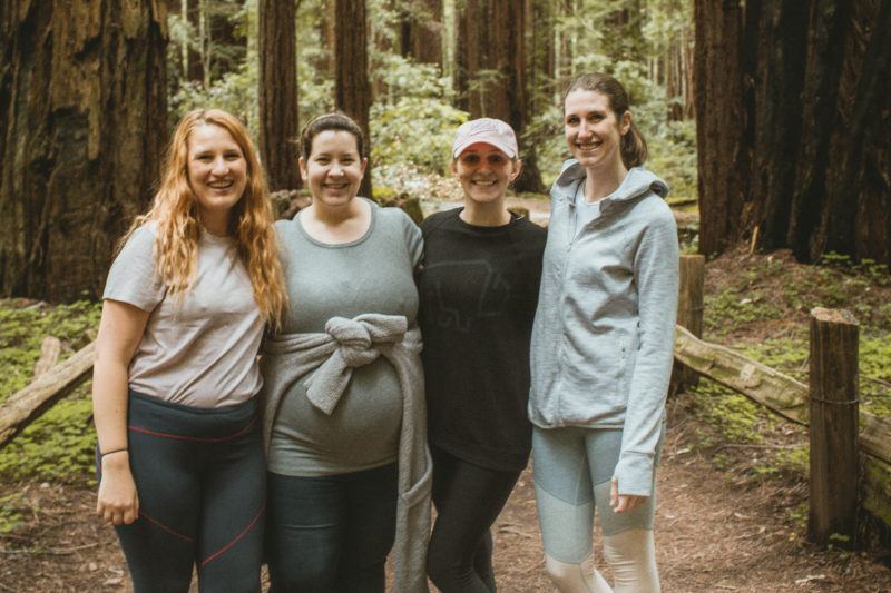 A group of friends on a hike in Guerneville