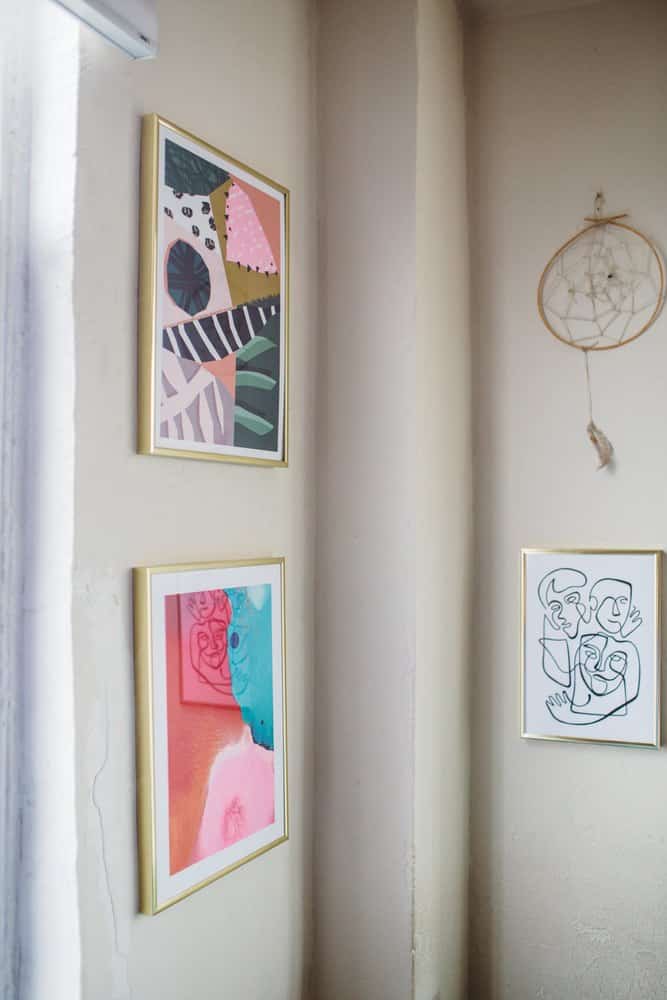 Beautiful Desneio Gallery Wall in this San Francisco Studio Apartment