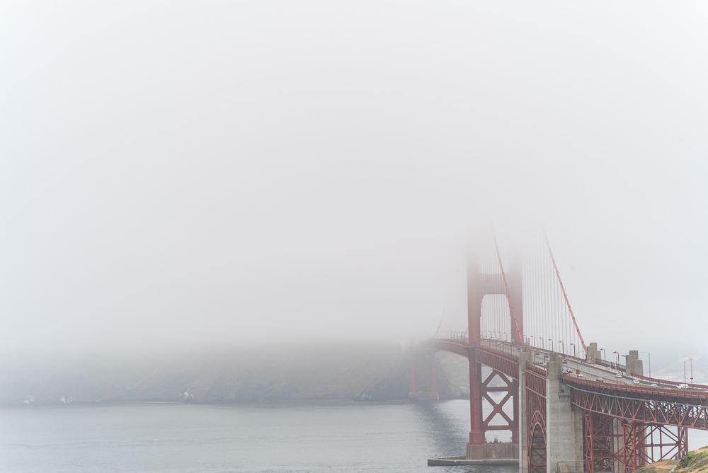 View of Golden Gate Bridge from Golden Gate Bridge Vista Point at