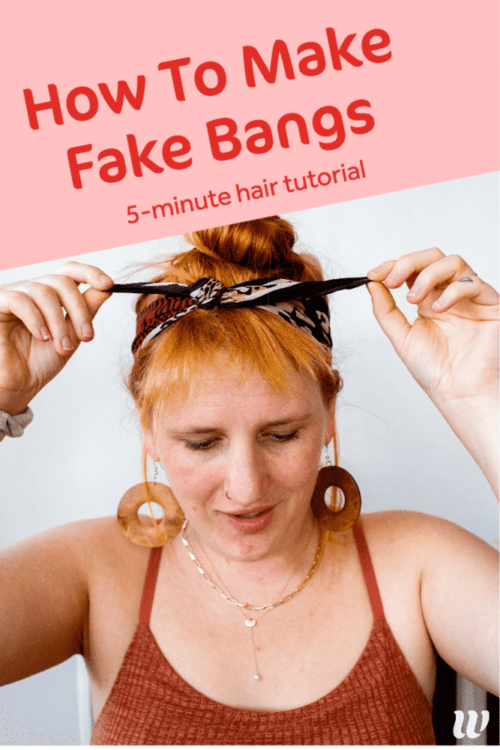 DIY Hair Hack How To Make Fake Bangs (Don't Commit To A Cut!)