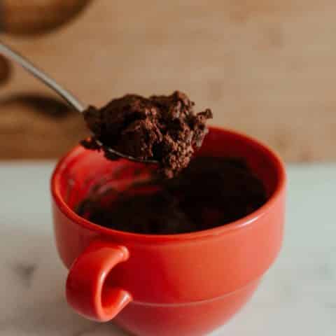 3 Minute Gooey Vegan Mug Brownie Recipe