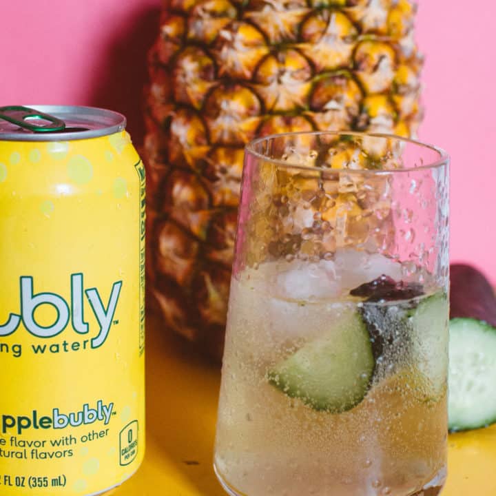 Pineapple Bubly With Cucumber Vodka Spritzer (Refreshing + Simple!)