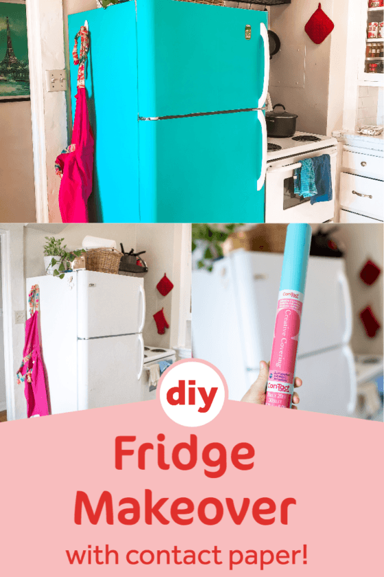 DIY How I Put Contact Paper On My Fridge (Before & After Photos!)