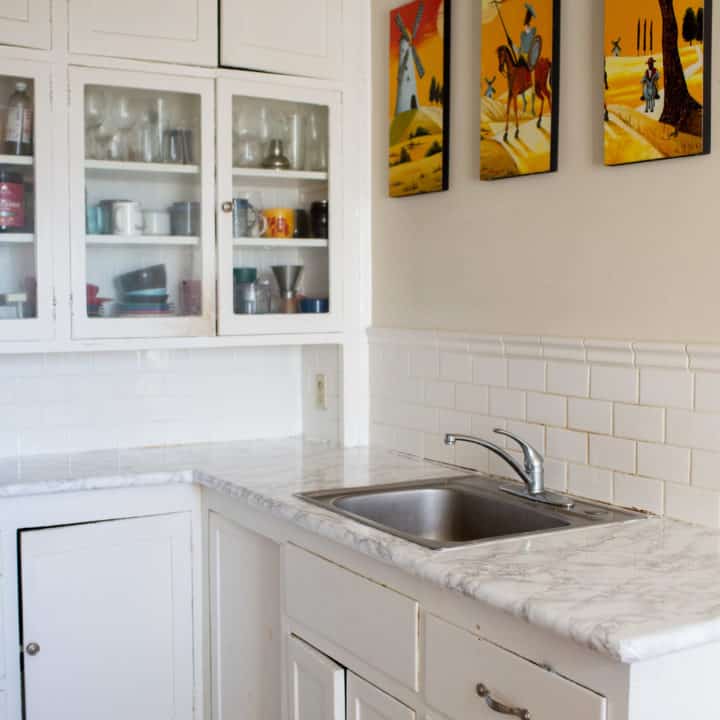 My Rental Kitchen Counter Contact Paper Makeover! (Before & After Photos!)