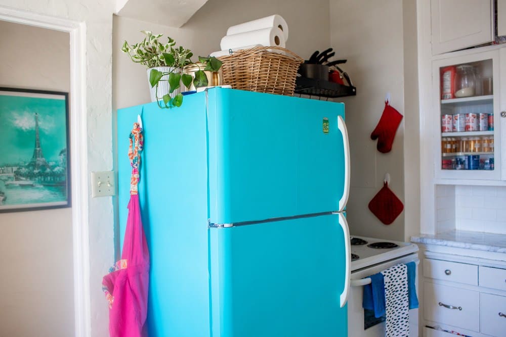 Before and After Refrigerator Makeover