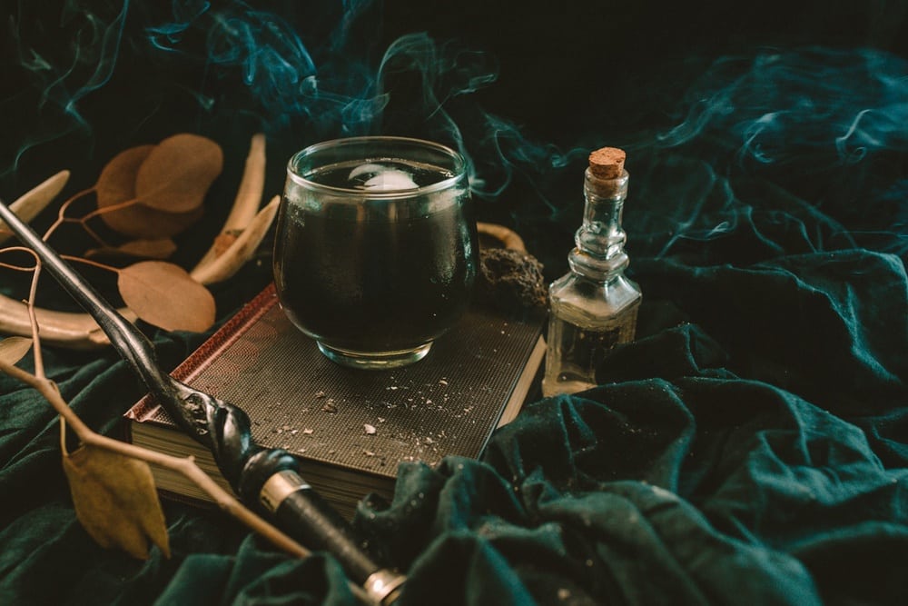 Death Eater's Smoke is a black margarita cocktail inspired by Harry Potter books and is the perfect Halloween cocktail