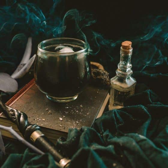 Death Eater's Smoke is a black margarita cocktail inspired by Harry Potter books and is the perfect Halloween cocktail