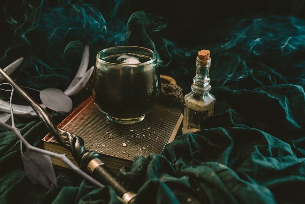 Death Eater's Smoke is a black margarita cocktail inspired by Harry Potter books and is the perfect Halloween cocktail
