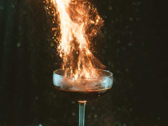 Flaming Floo Powder Harry Potter themed drink