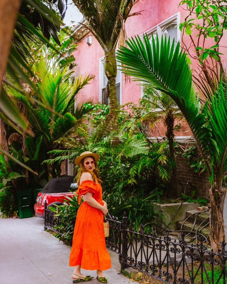 Vacation-Ready Orange Open Back Dress Under $40