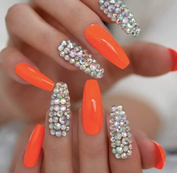 25 Sparkly Nail Designs With Diamonds You Can Buy Or Copy
