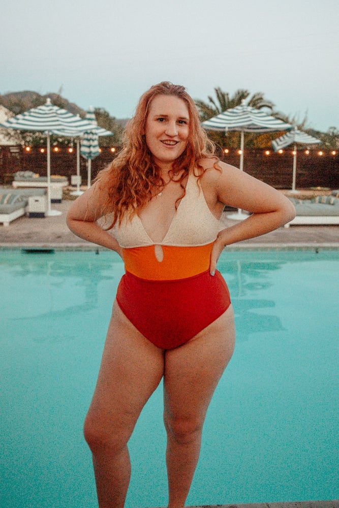 Sexy Striped Plus Size Swimwear With Built in Bra – Okay Trendy