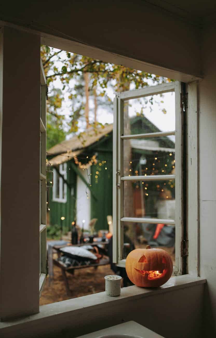 white wooden framed glass window