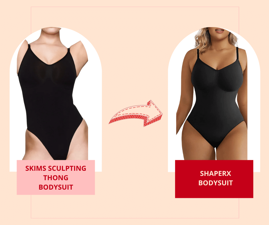 Skims Thong Low Back Seamless Bodysuit Dupes For Women Tummy