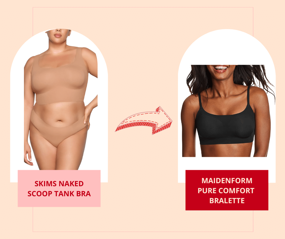 super cute scoop bra- skims dupe , two pack from old