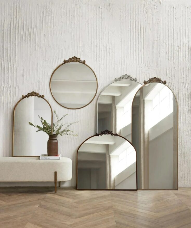 European Style Full Length Floor Clothing Store Fitting Mirror