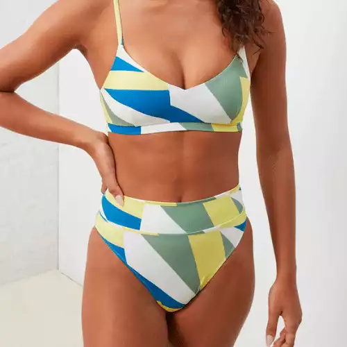 Coastal Cove High Waist Bikini Bottom Curves