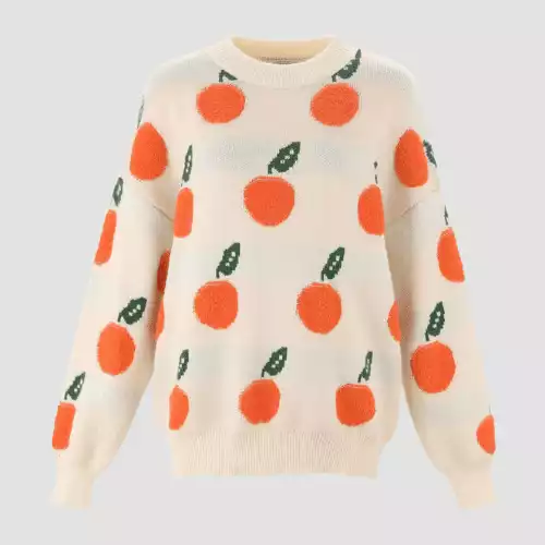 Orange Pattern Sweater