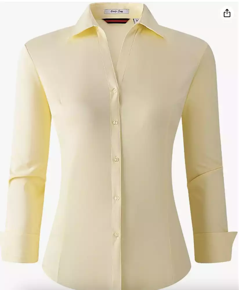 Pale Yellow Button-Up